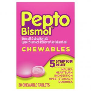 Pepto Original Chewable 24 Count, 30 Count (4-6 Pack)