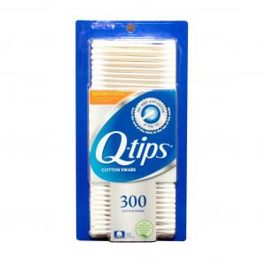 Q-Tip Antimicrobial Cotton Swabs - 300 / Pack - 12 Packs / case.