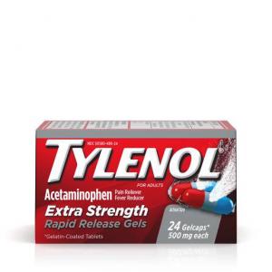 Tylenol Rapid Release Gelcap, 24 Count (12-6 Pack)