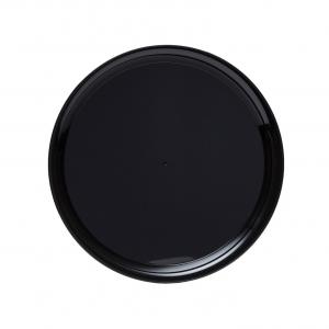 WNA CheckMate Polystyrene Round Catering Tray With High Edge Bla