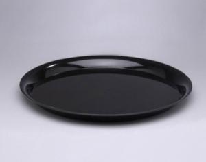 WNA Comet A916BL25 16 in. Checkmate Black Round Catering Tray -