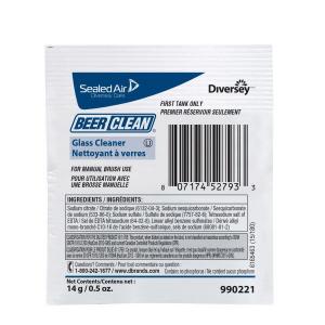 Beer Clean Cleaner Manual Beer Brush Powder Pouch 0.5oz (100 Pk)