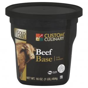 Custom Culinary Beef Paste Jar Soup Base, Low Sodium (16 Oz, Pack Of 6)