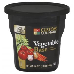 Custom Culinary Gold Label Vegetable Base, Vegan & Gluten Free (1 lbs, 6/Case)
