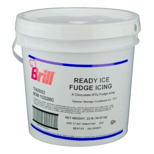 Brill Transmart Fudge Icing Chocolate Flavor, Ready-To-Use (23 lb, Pail, 1 Pack)