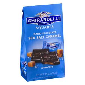 Ghirardelli Chocolate Squares Dark & Caramel Sea Salt Flavors (5.32 Oz, 6 Pack)