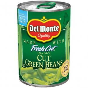 Del Monte Fresh Cut Green Bean Cut, Ready To Use (14.5 OZ, 24 Per Case)