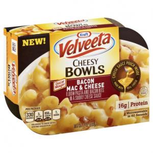 Velveeta Macaroni & Cheese Bacon Bowl, 6 x 9 oz Case