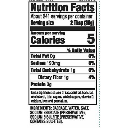 Schwartz Never Cooked Unpasteurized Kraut, 1 x 2 GA Case - DOT product image 6