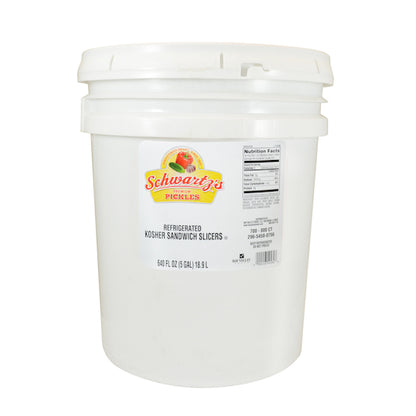 Bay Valley Foods Kosher Crinkle Cut Lengthwise Pickle Slice Bulk, 1 x 5 GA Case - Condiments & Sauces