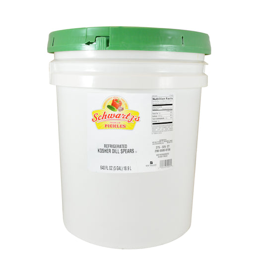 Bay Valley Foods Kosher Dill 275-325 Count Pickle Spear Bulk, 1 x 5 GA Case - Condiments & Sauces