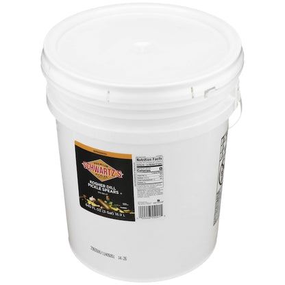 Bay Valley Foods Kosher Dill 275-325 Count Pickle Spear Bulk, 1 x 5 GA Case - GS1 closed shipping case image
