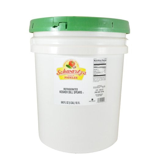 Bay Valley Foods Kosher 375 To 425 Count Pickle Spear Bulk, 1 x 5 GA Case - Condiments & Sauces
