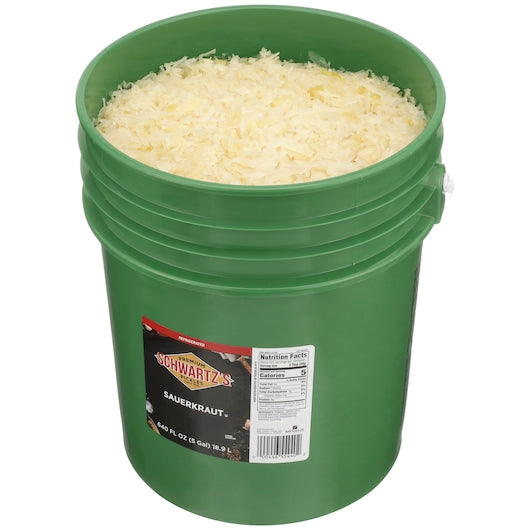 Schwartz Never Cooked Refrigerated Sauerkraut, 1 x 5 GA Case - DOT product image 4
