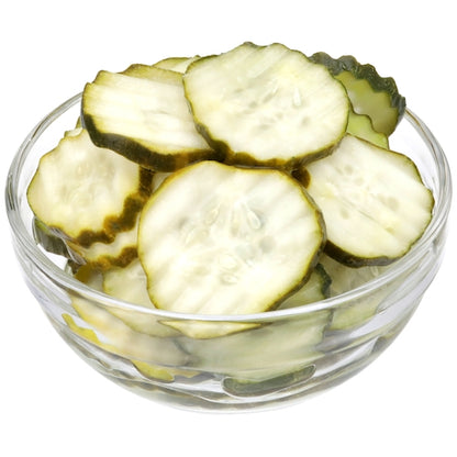 Schwartz's Kosher Hamburger 2850-3150 Count 3/16 Inch Pickle Slice Bulk, 1 x 5 GA Case - DOT product image 4