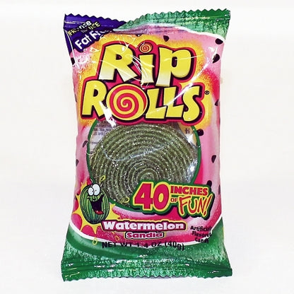 Rip Rolls Watermelon Good Count Display Carton, 12 x 24 x 1.4 oz Case - Candy & Confections