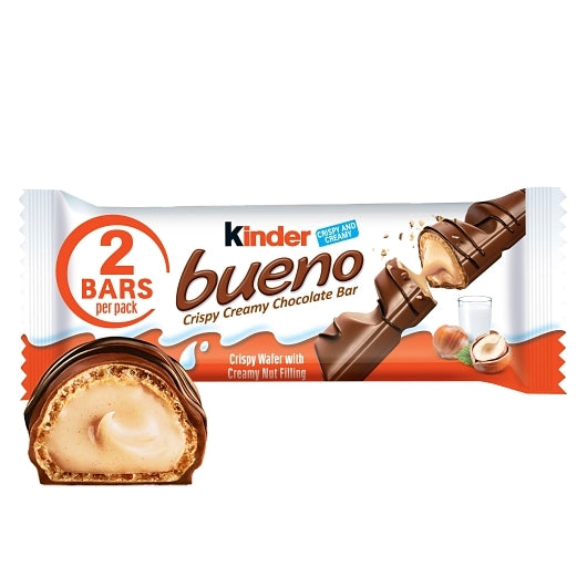 Kinder Bueno Crispy Wafer With Creamy Nut Filling, 12 x 20 x 1.4 oz Case - Bakery & Desserts