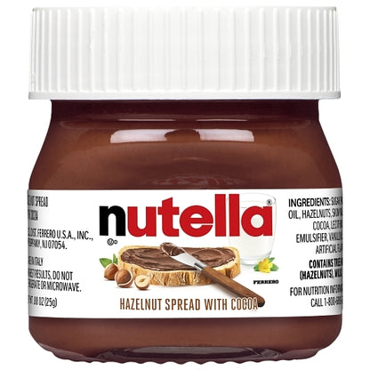 Nutella Hazelnut Spread Jar, 64 x 0.88 oz Case - Glassware & Drinkware