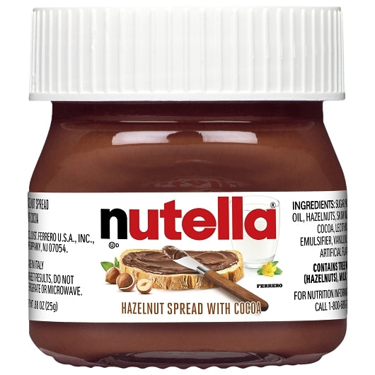 Nutella Hazelnut Spread Jar, 64 x 0.88 oz Case - Glassware & Drinkware