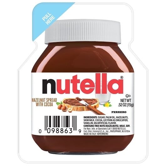 Nutella Hazelnut Spread Portion Control, 120 x 0.52 oz Case - Candy & Confections