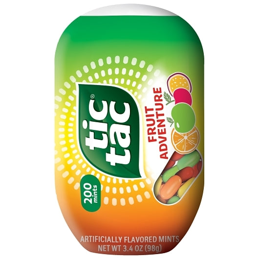 Tic Tac Fruit Adventure Bottle Pack, 12 x 4 x 3.4 oz Case - Candy & Confections