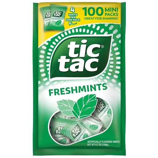 Tic Tac Freshmints Hard Candy, 10 x 6.7 oz Case - Candy & Confections