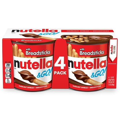 Nutella & Go! Hazelnut Spread with Breadsticks, 24 x 1.8 oz Case - Breads, Rolls & Buns