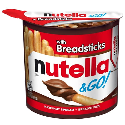Nutella & Go! Hazelnut Spread With Breadsticks, 24 x 1.8 oz Case - Breads, Rolls & Buns