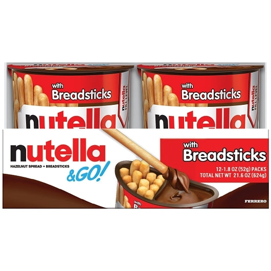 Nutella Hazelnut Spread With Breadsticks, 4 x 12 x 1.8 oz Case - DOT product image 3