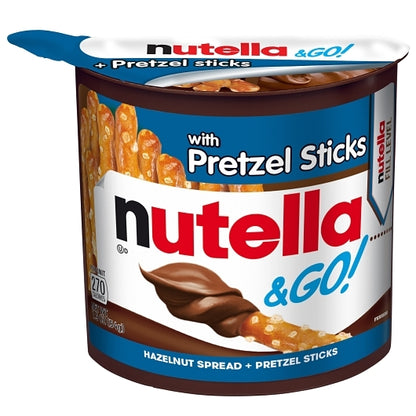 Nutella & Go Hazelnut Spread With Pretzels, 24 x 1.9 oz Case - Snacks