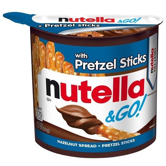 Nutella & Go Hazelnut Spread With Pretzels, 24 x 1.9 oz Case - Snacks