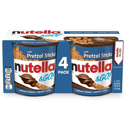 Nutella & Go Hazelnut Spread With Pretzels, 6 x 7.6 oz Case - Snacks