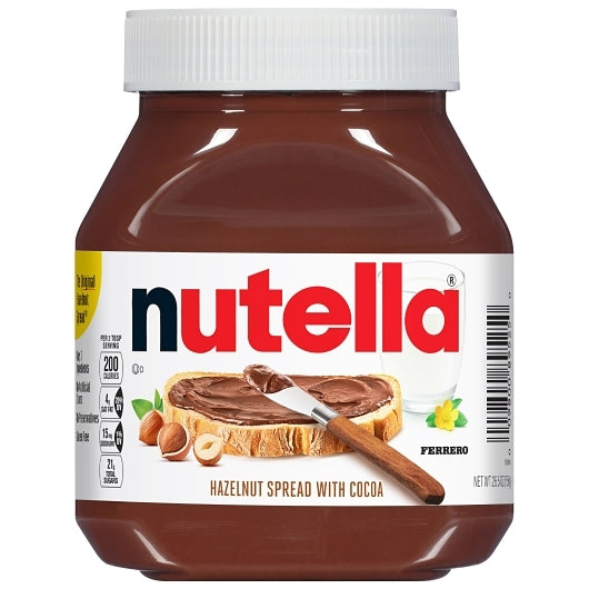 Nutella Hazelnut Spread Jar, 12 x 26.5 oz Case - Snacks