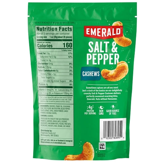 Emerald Cashews Sea Salt Pepper, 6 x 5 oz Case - DOT product image 7