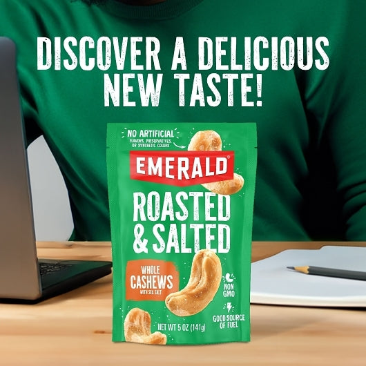Emerald Roasted & Salted Whole Cashews, 6 x 5 oz Case - DOT product image 5