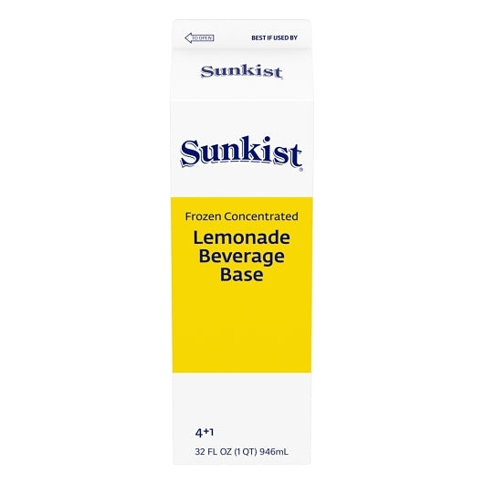 Sunkist Frozen Concentrated Lemonade Beverage Base, 12 x 32 fl oz Case - Pantry Ingredients