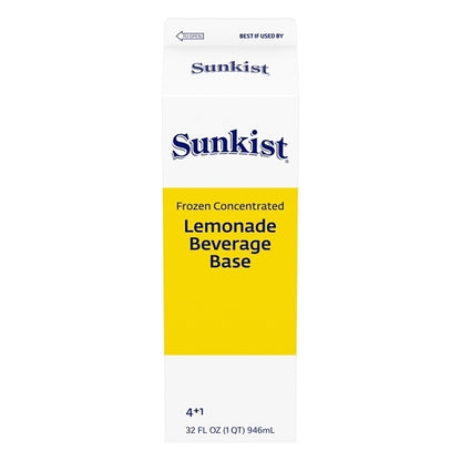 Sunkist Frozen Concentrated Lemonade Beverage Base, 12 x 32 fl oz Case - Pantry Ingredients