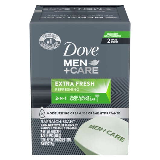 Dove Bar Soap Mens Extra Fresh, 24 x 7.5 oz Case - Cleaners & Sanitizers