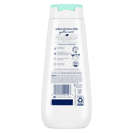 Dove Sensitive Skin Body Wash, 6 x 11 fl oz Case - Alternate product angle or state