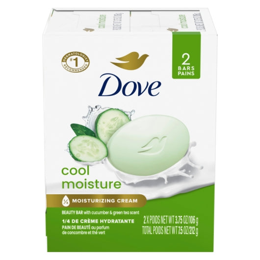 Dove Bar Soap Go Fresh Cool Moisture, 24 x 7.5 oz Case - Front/center packaged product image