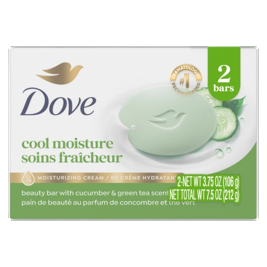 Dove Bar Soap Go Fresh Cool Moisture, 24 x 7.5 oz Case - Alternate product angle or state