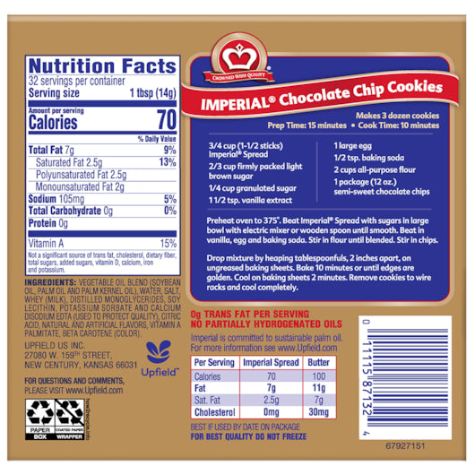 Imperial Regular Quarters, 24 x 16 oz Case - Cheese & Dairy