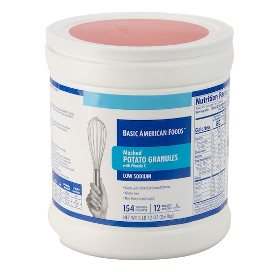 Basic American Foods Mashed Potato Granules with Vitamin C, 6 x 5.75 lb Case - Health & Personal Care