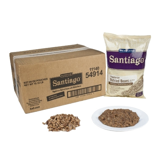 BAF Santiago Vegetarian Refried Pinto Beans, 6 x 27.09 oz Case - DOT product image 5