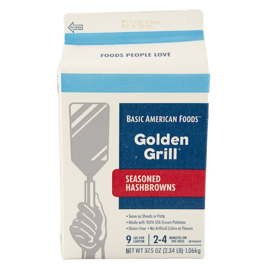 Golden Grill Hashbrown Gluten Free Hashbrowns, 6 x 37.5 oz Case - Prepared Foods