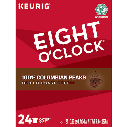 Eight O'Clock Colombian Peaks Medium Roast Coffee K-Cup, 4 x 24 ct Case - DOT product image 2