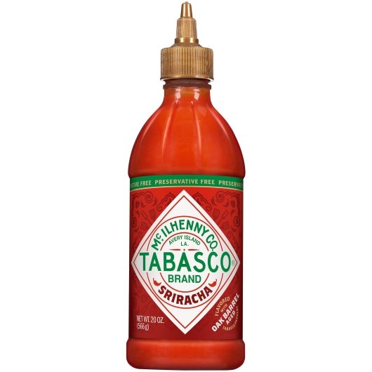 Tabasco Sriracha Hot Sauce Bottle, 6 x 20 oz Case - Condiments & Sauces