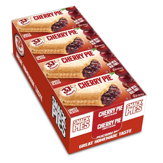 JJs Bakery Cherry Snack Pies, 4 x 12 x 4 oz Case - Bakery & Desserts
