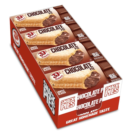 JJs Bakery Chocolate Pie Master Case, 4 x 12 x 4 oz Case - Bakery & Desserts