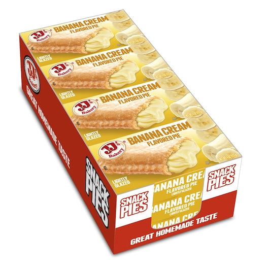 JJs Bakery Banana Cream Pie, 4 x 12 x 1 each Case - Bakery & Desserts